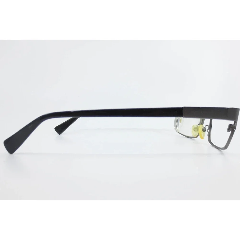 Giorgio Armani GA 500 R80 Mens Rectangular Eyeglasses Gunmetal Grey Black